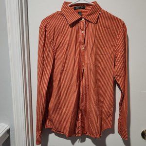 Lauren Ralph Lauren Pinstripe Button Down Blouse